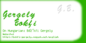 gergely bokfi business card